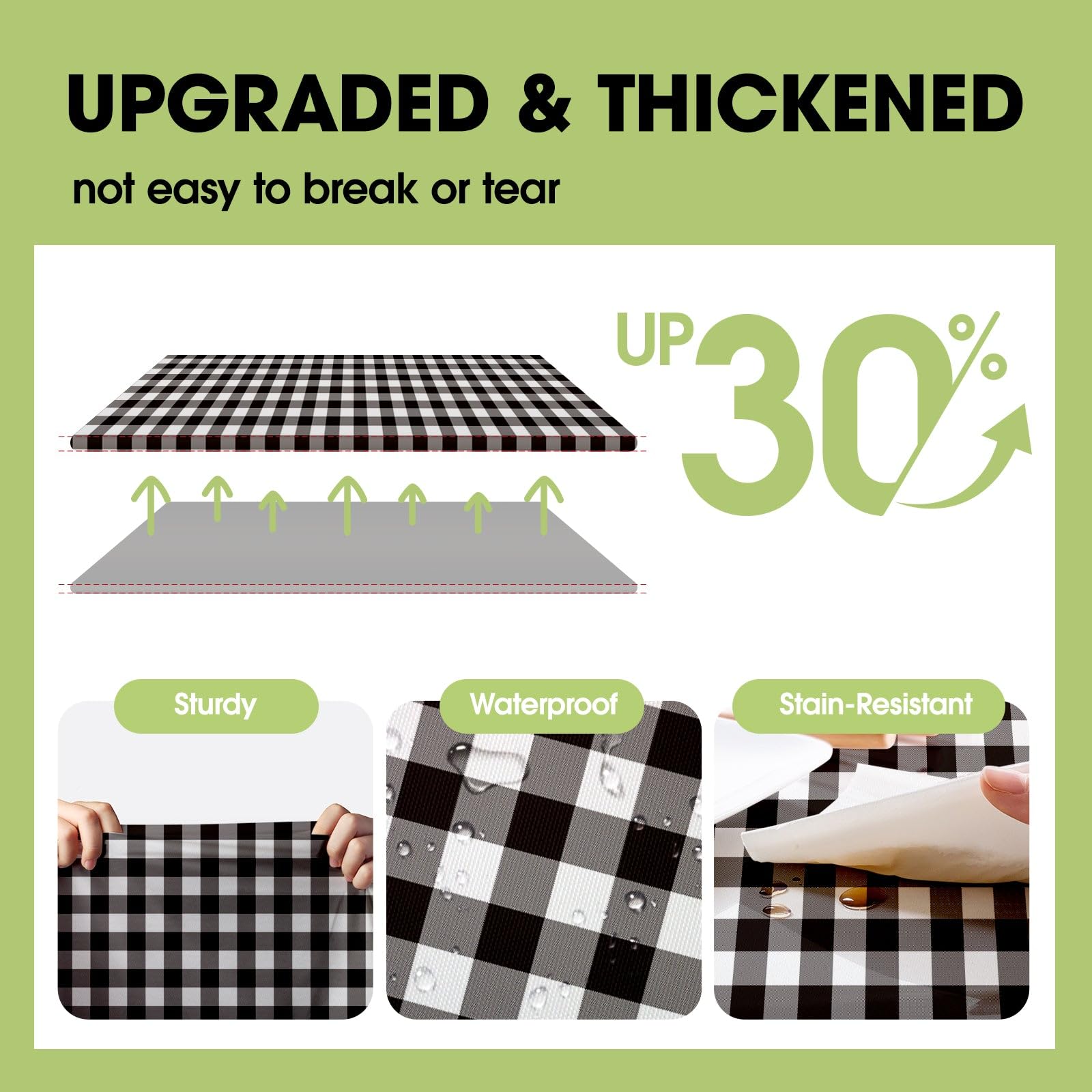 Pureegg black and white checkered design adds festive style to gatherings.