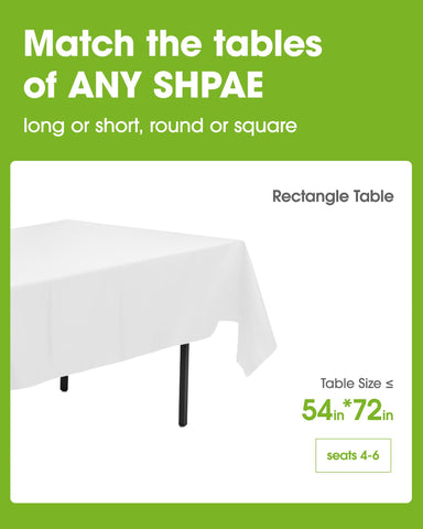 Pureegg disposable tablecloth 10-pack for convenient party cleanup.
