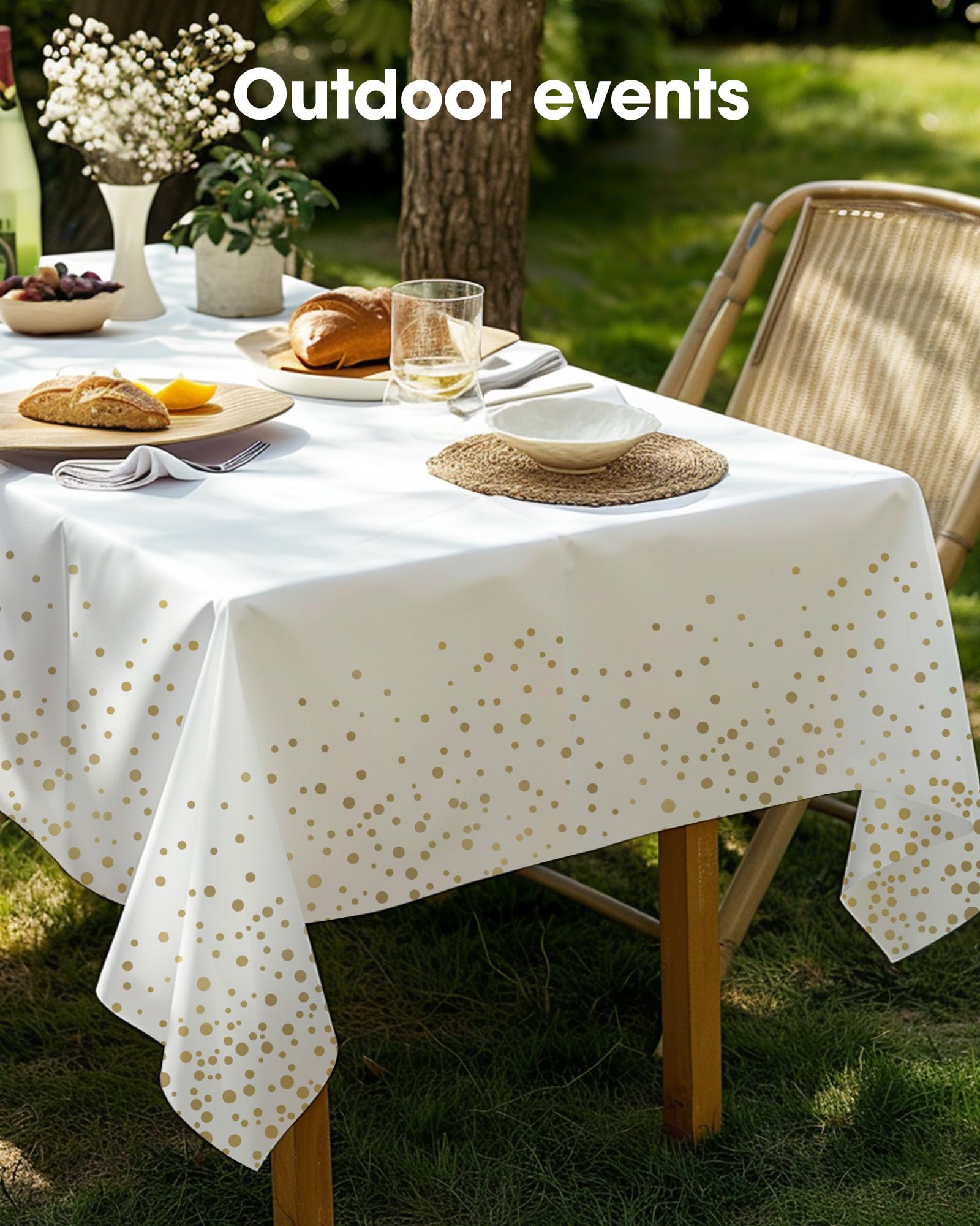 Pureegg disposable tablecloth for quick post-event cleanup.