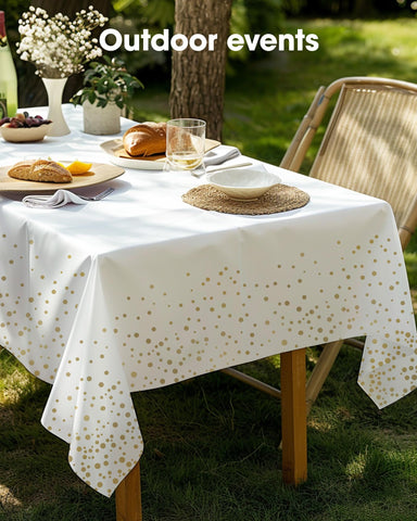 Pureegg disposable tablecloth for quick post-event cleanup.