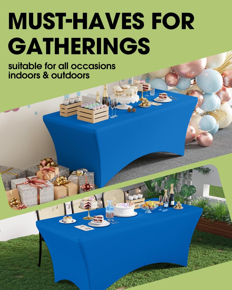 Pureegg elastic leg pockets secure the cover during outdoor events.