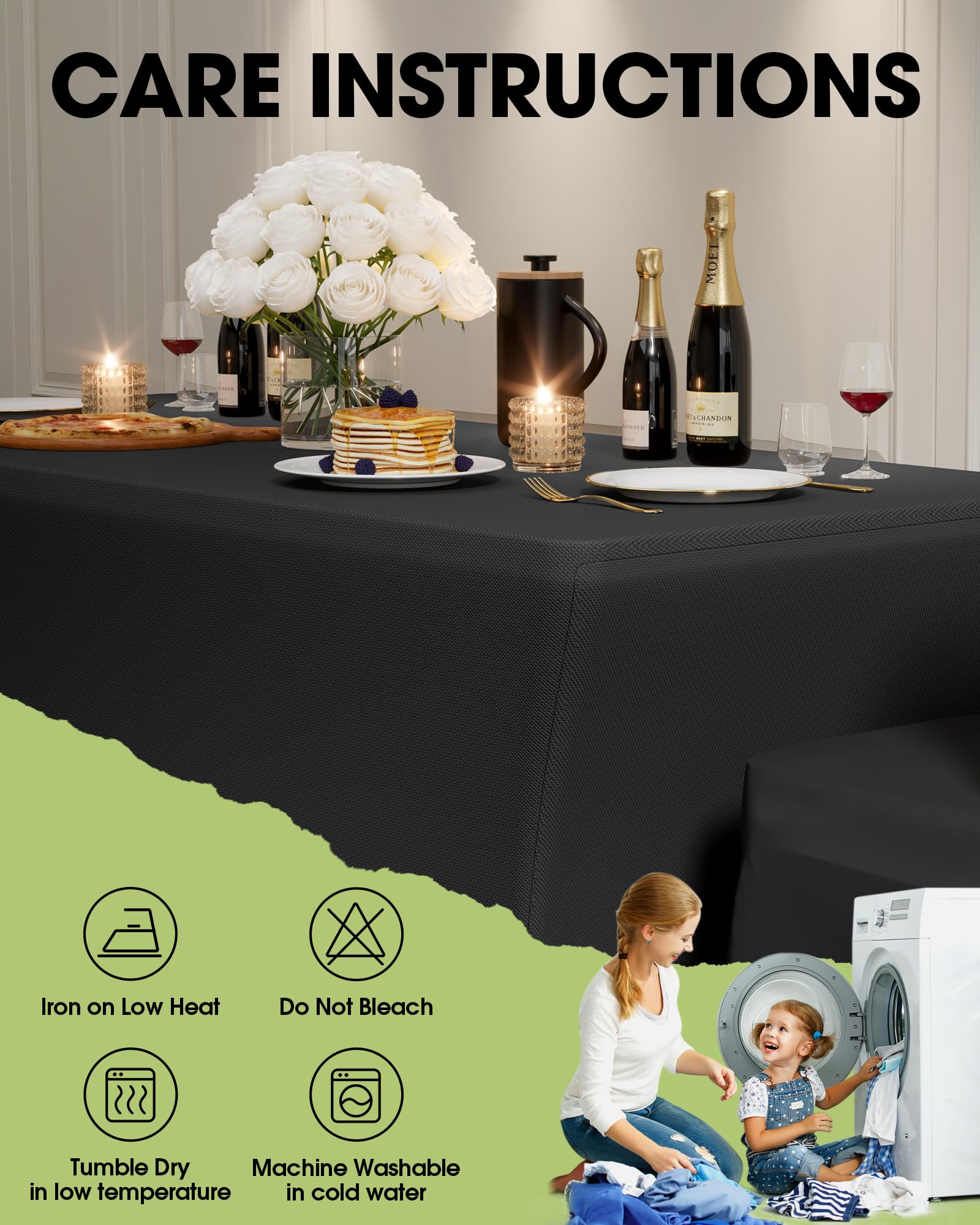 Pureegg elastic leg pockets secure fit for 6ft tables during events.