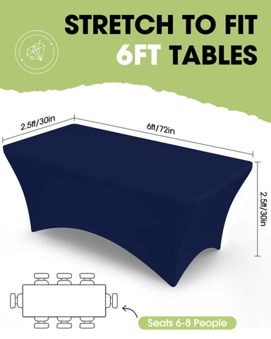 Pureegg fitted tablecloth with elastic leg pockets prevents slipping during outdoor events.
