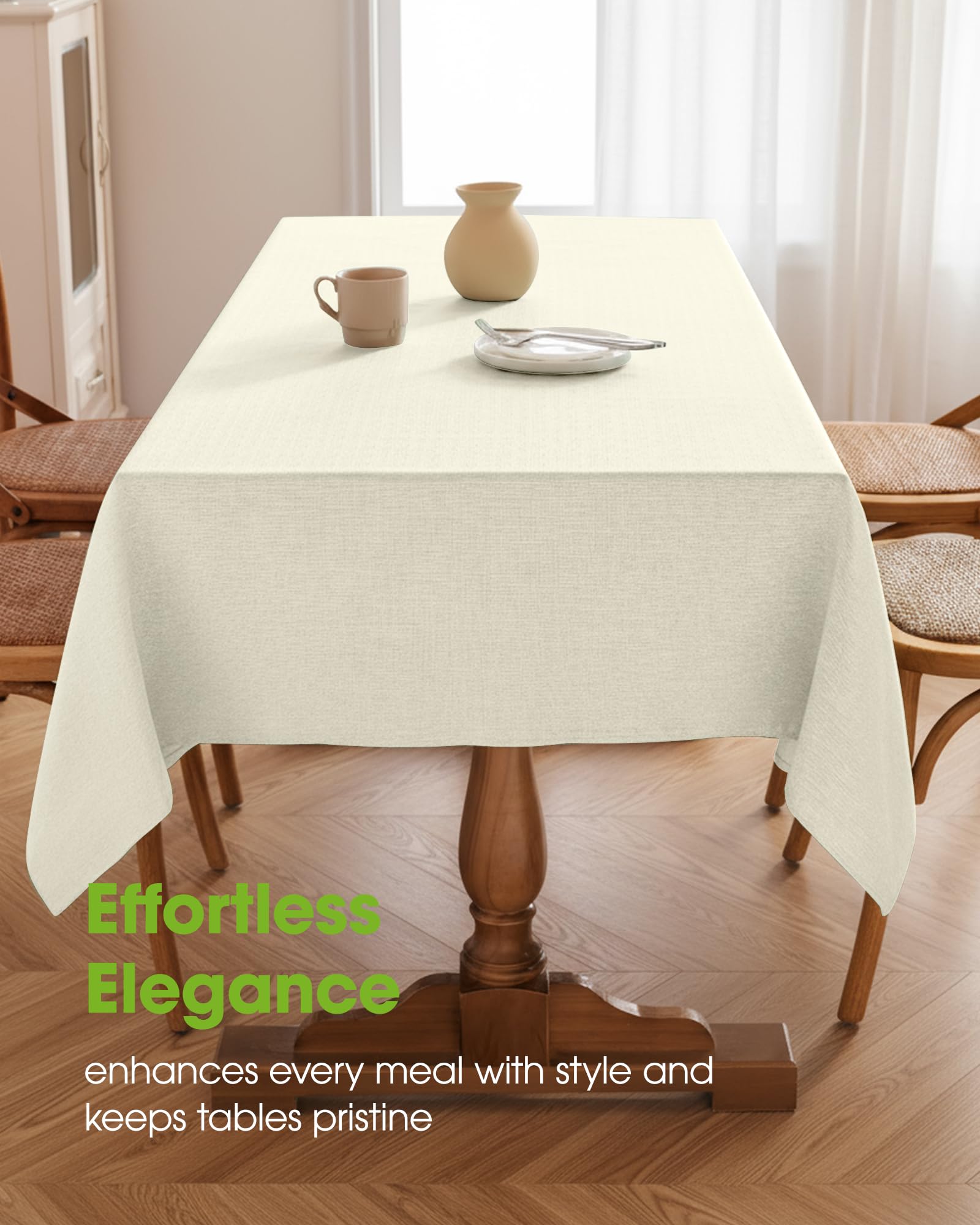 Pureegg linen blend with wrinkle-free drape for an elegant table.