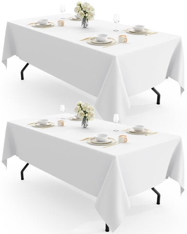 Pureegg rectangle tablecloth 60x102 in white for versatile dining