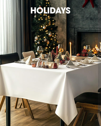 Pureegg rectangle table cloth for outdoor use on patios and lawns.