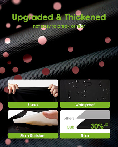 Pureegg rectangle tablecloth is waterproof to protect surfaces during feasts.