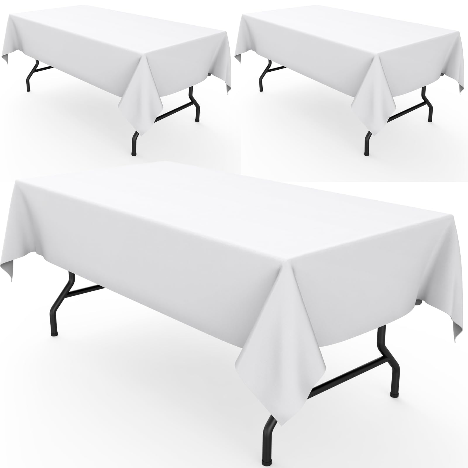 Pureegg rectangle tablecloth with wrinkle-resistant surface for a polished dining look