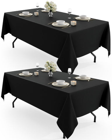 Pureegg rectangle tablecloth with wrinkle-resistant surface for elegant dining settings.