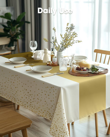 Pureegg rectangular tablecloth packaging shown for easy storage and deployment.