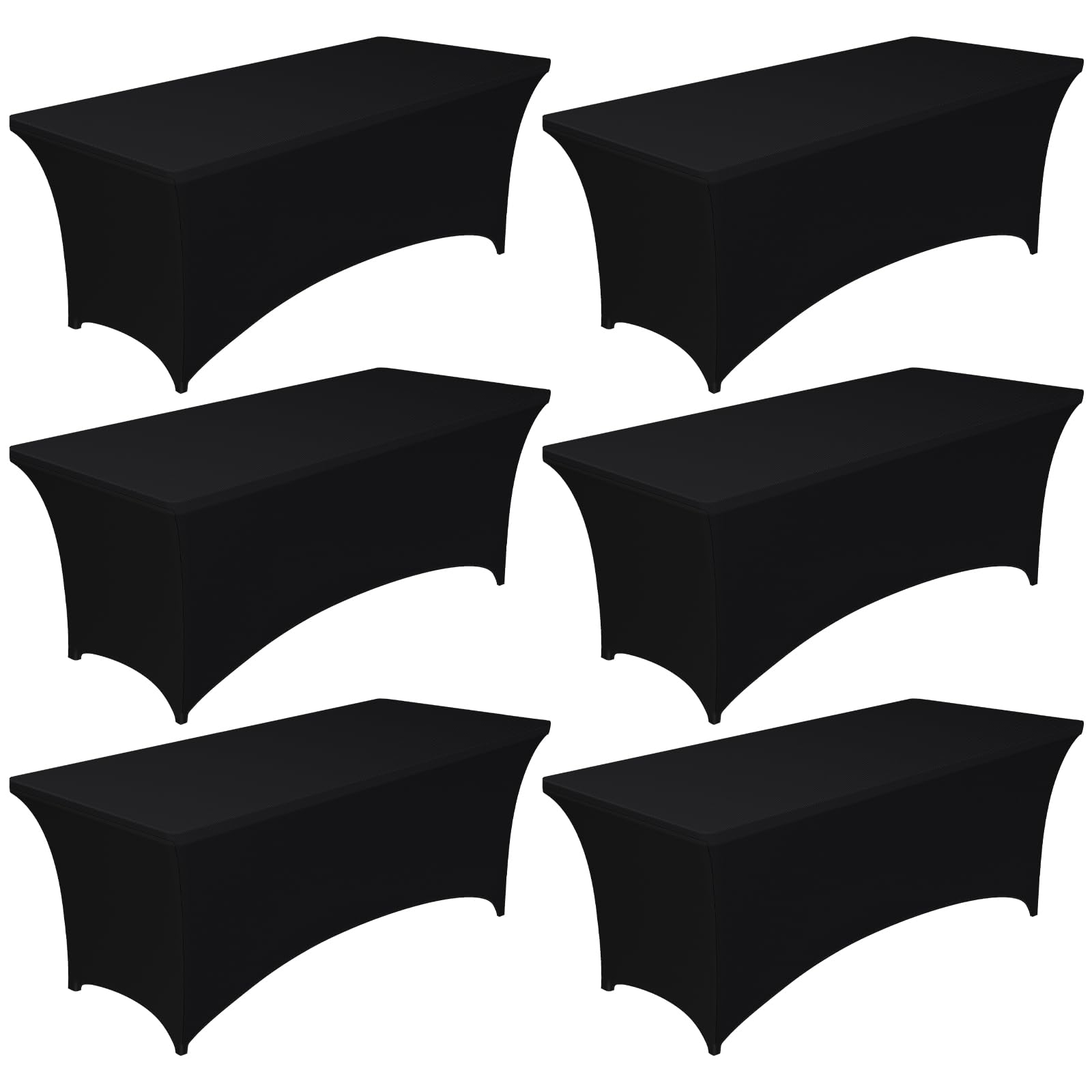 Pureegg spandex tablecloth 6ft pack on table for quick, clean event setup.