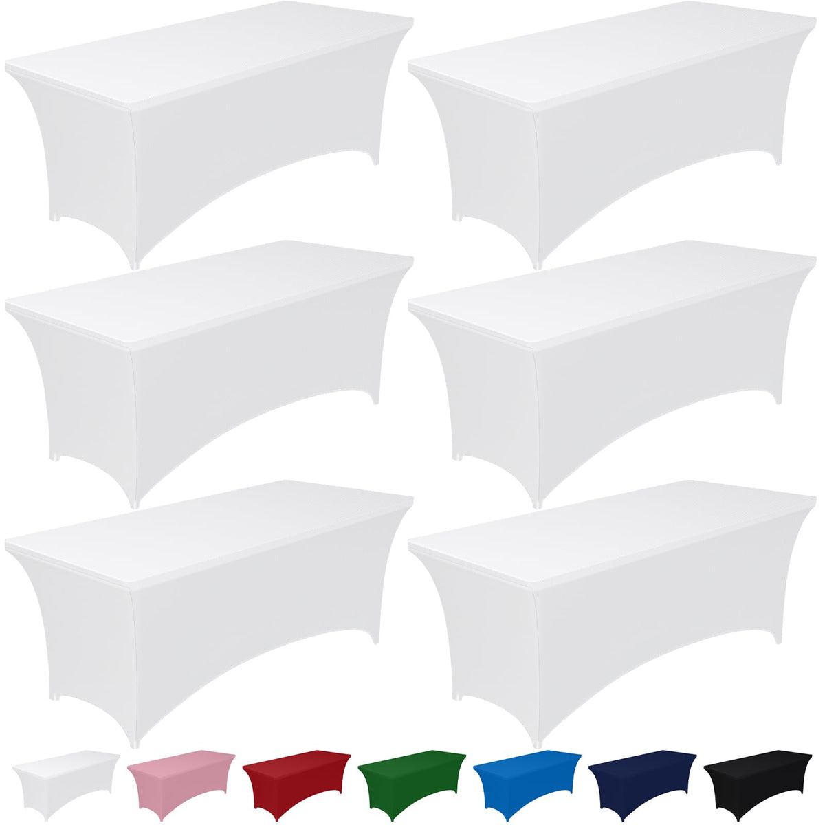Pureegg Spandex Tablecloth 6ft shows high elasticity for quick event setup.