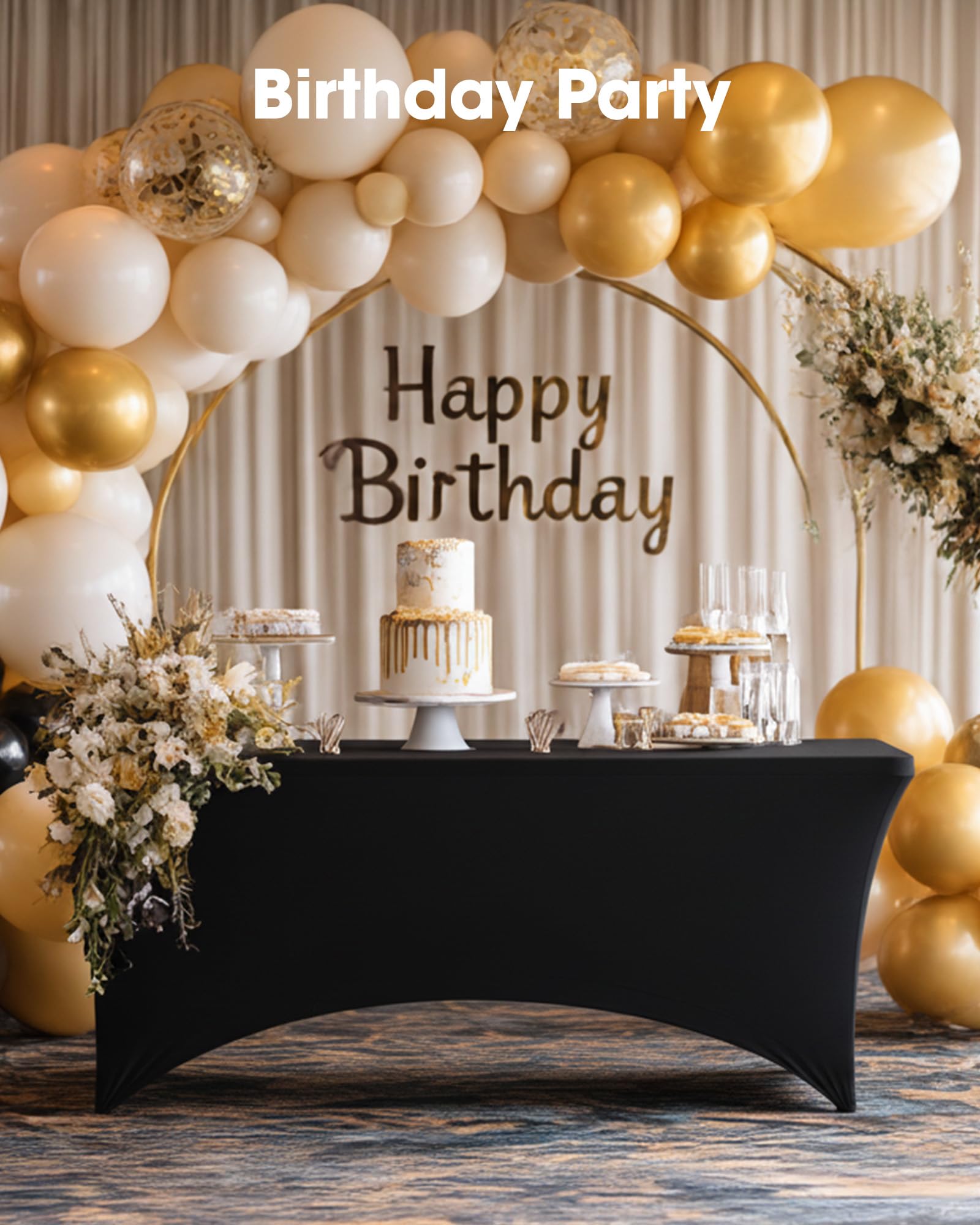 Deep black Pureegg tablecloth with consistent color and finish