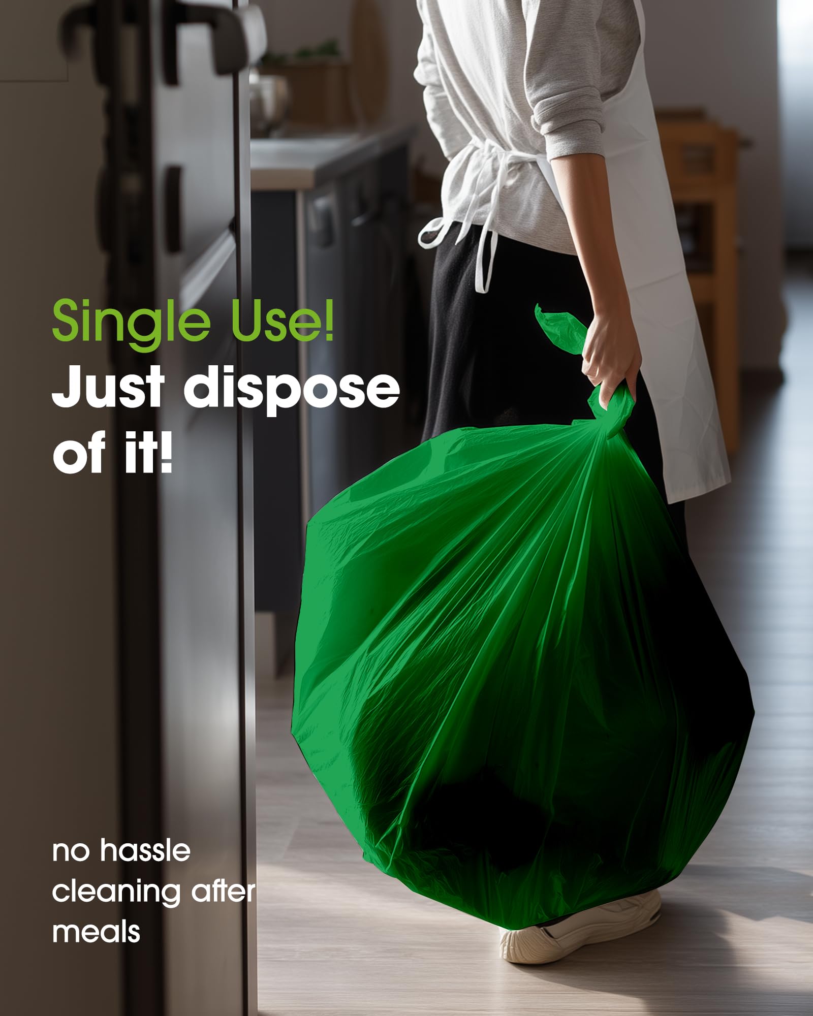 Pureegg stain-resistant forest-green tablecloth guards against stains during celebrations.