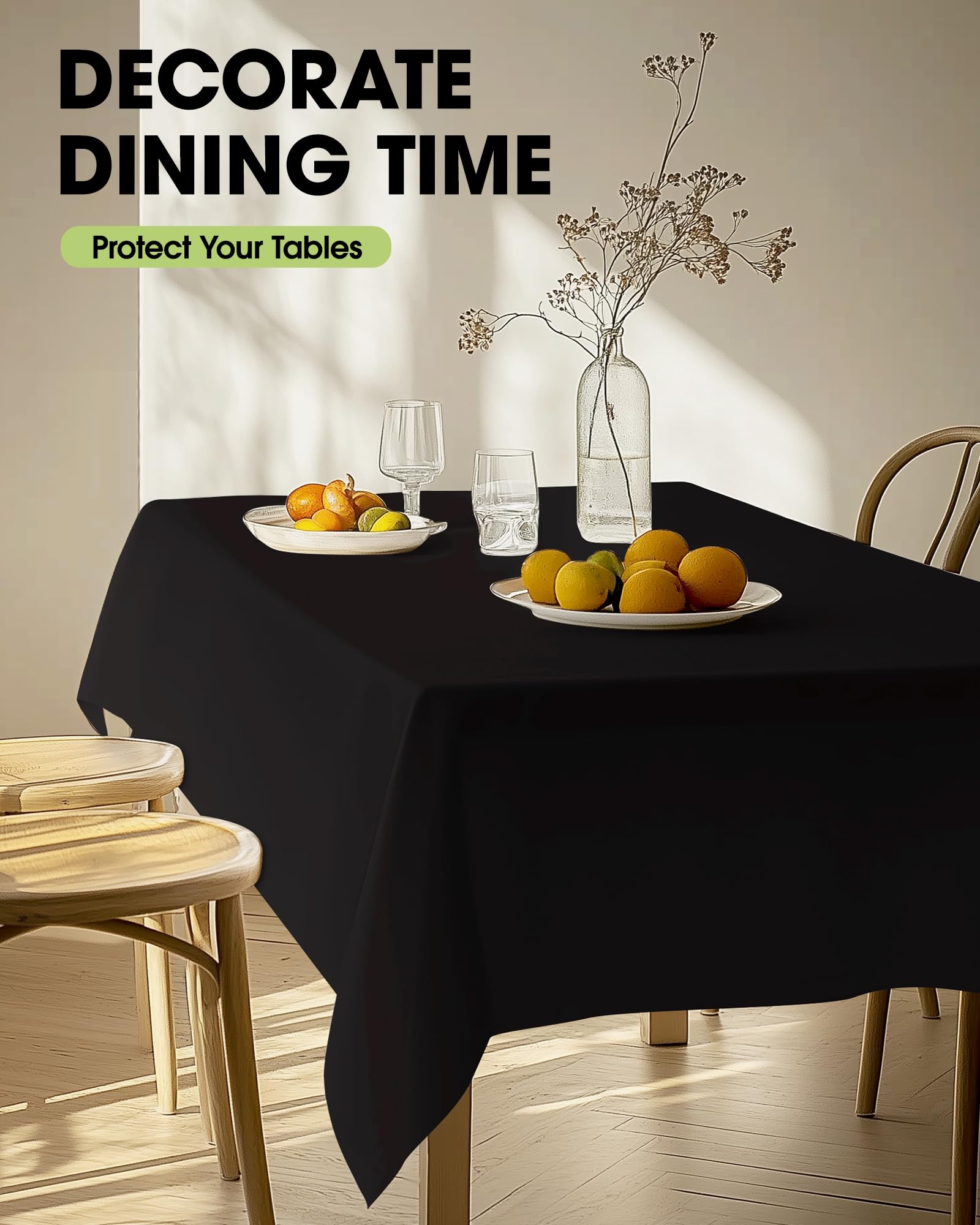 Pureegg tablecloth guards against spills and stains during meals.