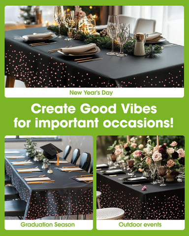 Pureegg sturdy leakproof tablecloth prevents spills on celebrations.