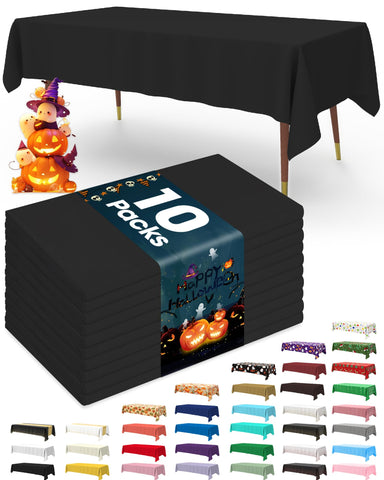 Pureegg 54x72 black disposable tablecloth for spill protection