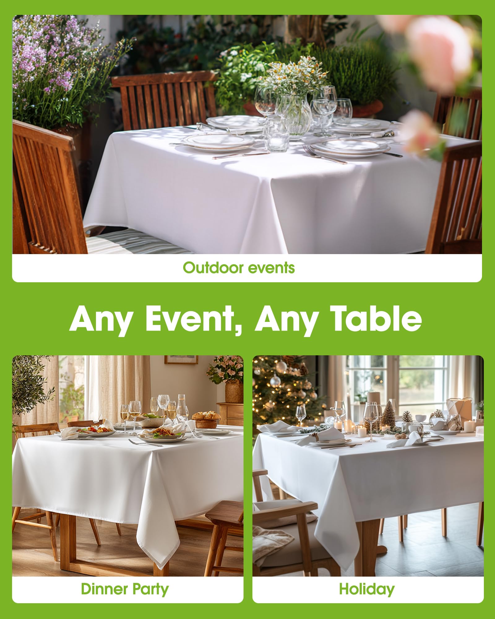 Pureegg tablecloth color stays vibrant with proper care.
