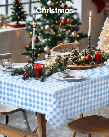 Pureegg rectangle table cloth fits up to eight feet tables.