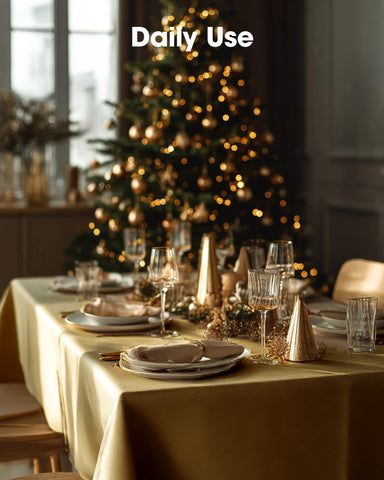 Pureegg thick, durable tablecloth resists tears during events.