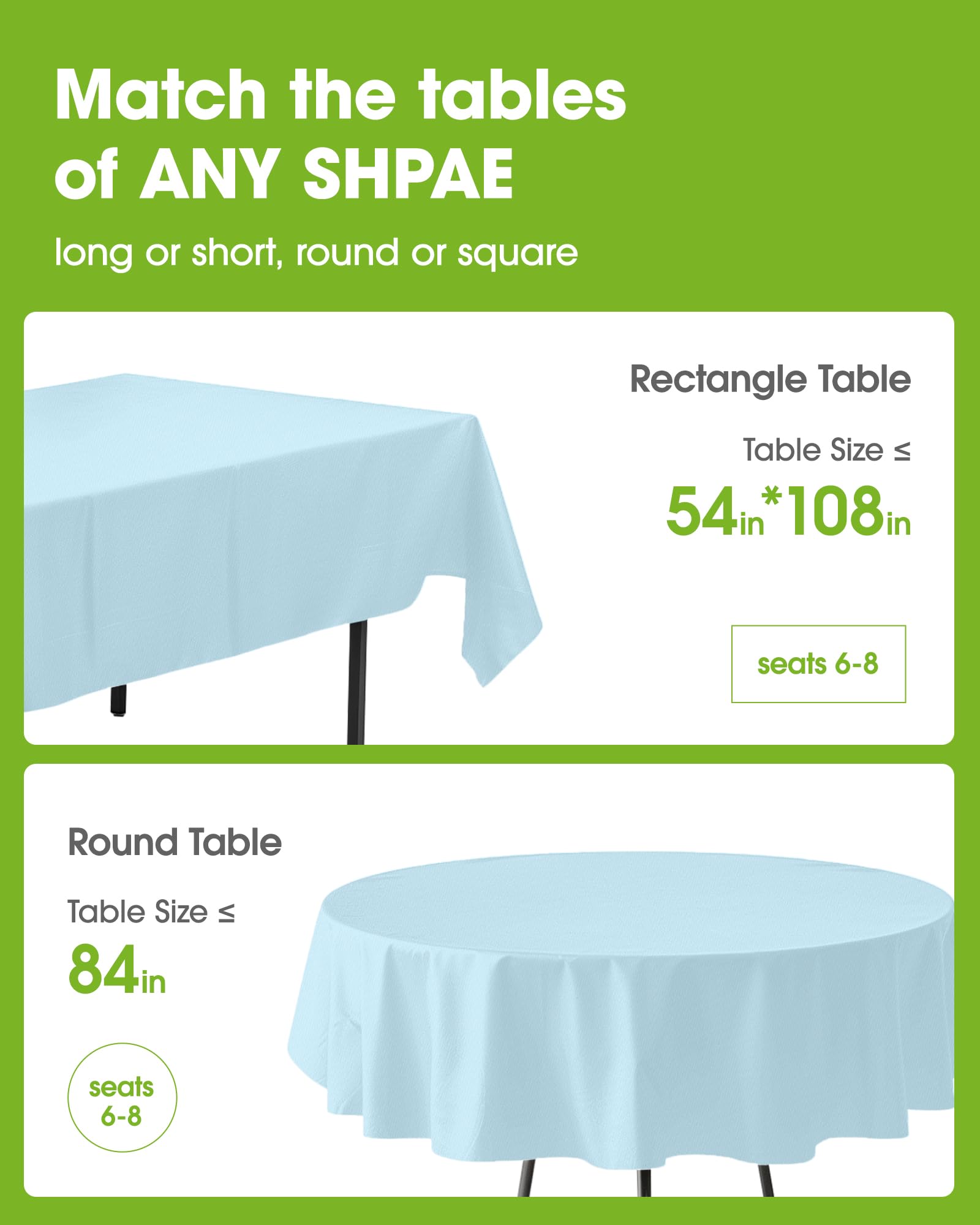 Pureegg Easter blue tablecloth adds festive color for celebrations