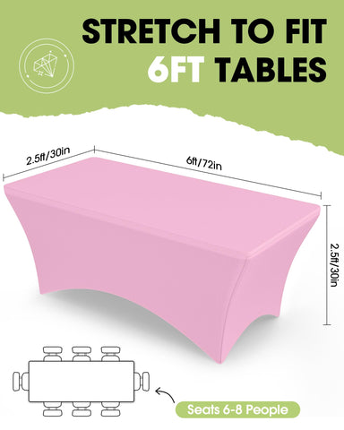 Pureegg elastic-fit 6ft tablecloth demonstrates secure, wrinkle-free outdoor use.