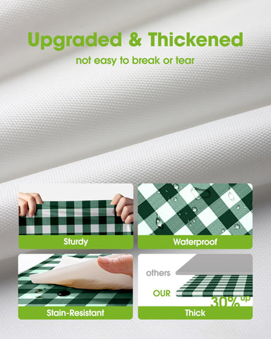 Pureegg waterproof tablecloth protects surfaces during meals and spills.