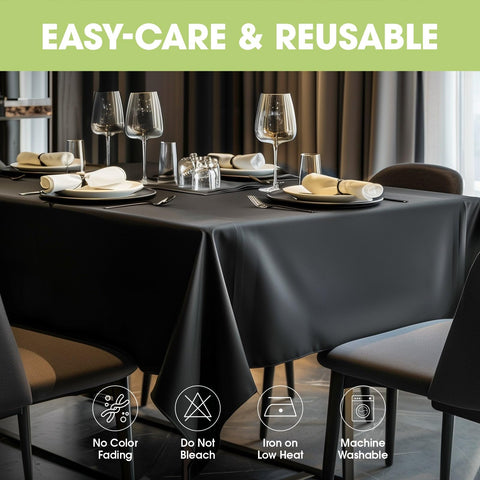 Pureegg indoor meeting tablecloth in black complements formal decor.