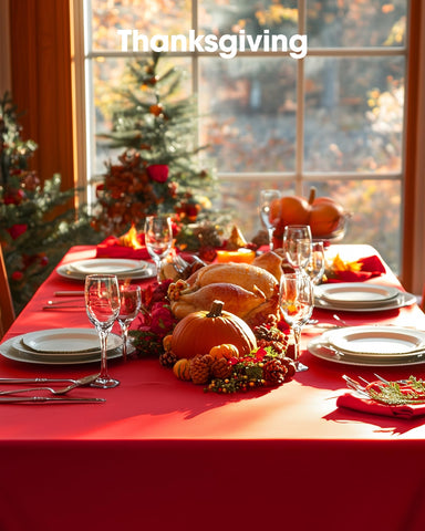 Pureegg 54x108 red tablecloth fits most rectangular tables