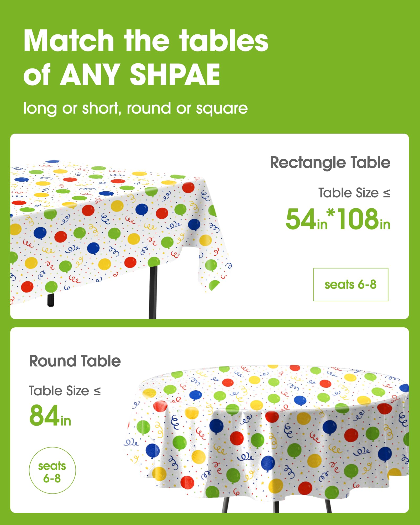 Pureegg rainbow cover tablecloth in use, adds colorful vibes to celebrations.