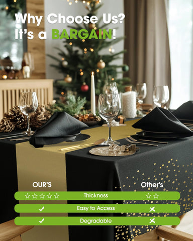Versatile Pureegg rectangle tablecloth suitable for dining setups.