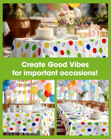 Pureegg sturdy PEVA tablecloth resists tears for everyday events.