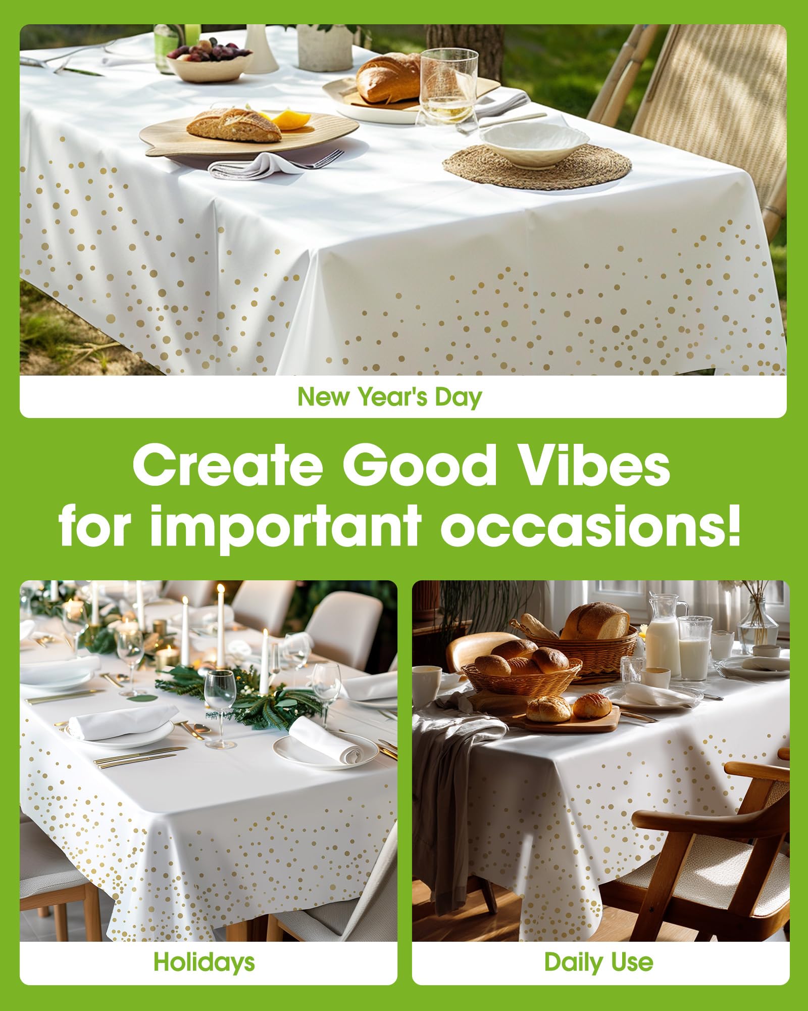 Pureegg tablecloth waterproof close-up demonstrates spill resistance.