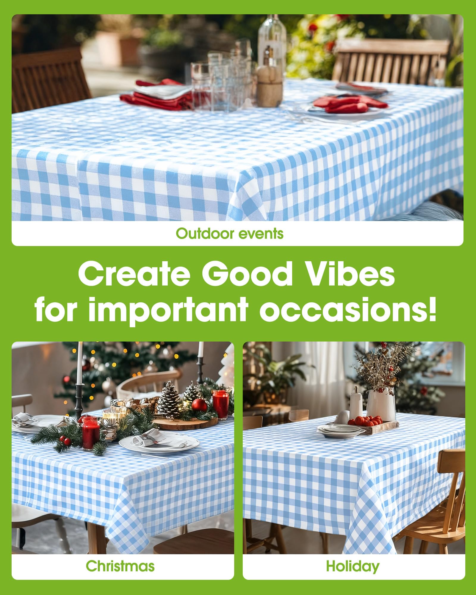 Pureegg waterproof tablecloth with stain-resistant material protects surfaces.