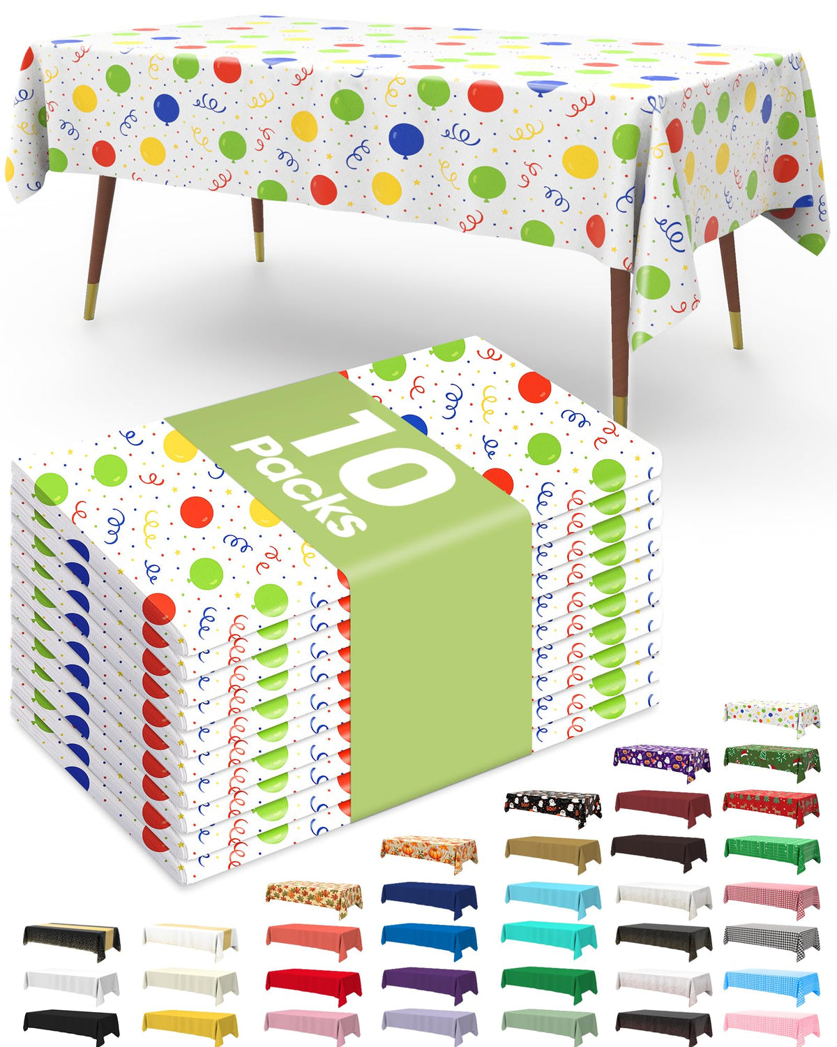 Pureegg white tablecloth 54x108 on table, clean and versatile for gatherings.