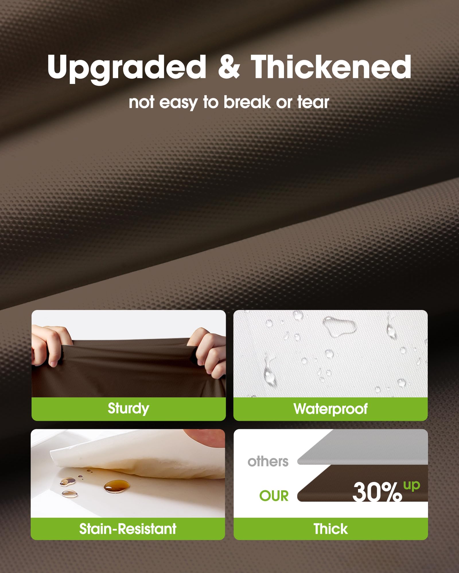 Pureegg waterproof PEVA tablecloth keeps surfaces safe from accidents