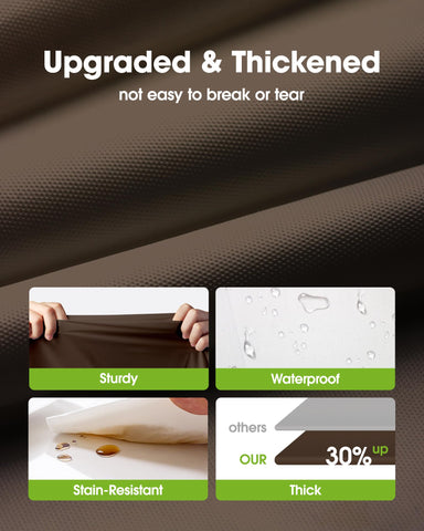 Pureegg waterproof PEVA tablecloth keeps surfaces safe from accidents