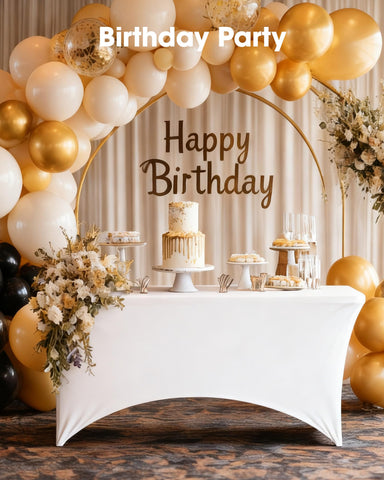 Pureegg Spandex Tablecloth ideal for weddings and banquets with neat presentation.