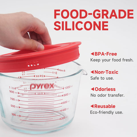 Purekra 4-cup Pyrex lid offering a tight seal for storage