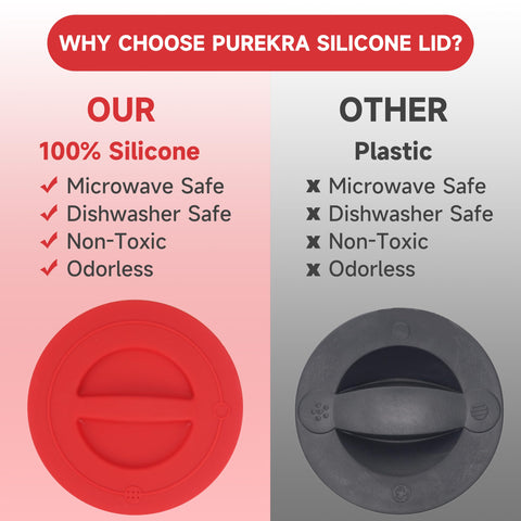 Purekra lid microwave-safe design supports reheating without removing lid
