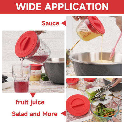 Purekra 3-pack lids set for Pyrex measuring cups