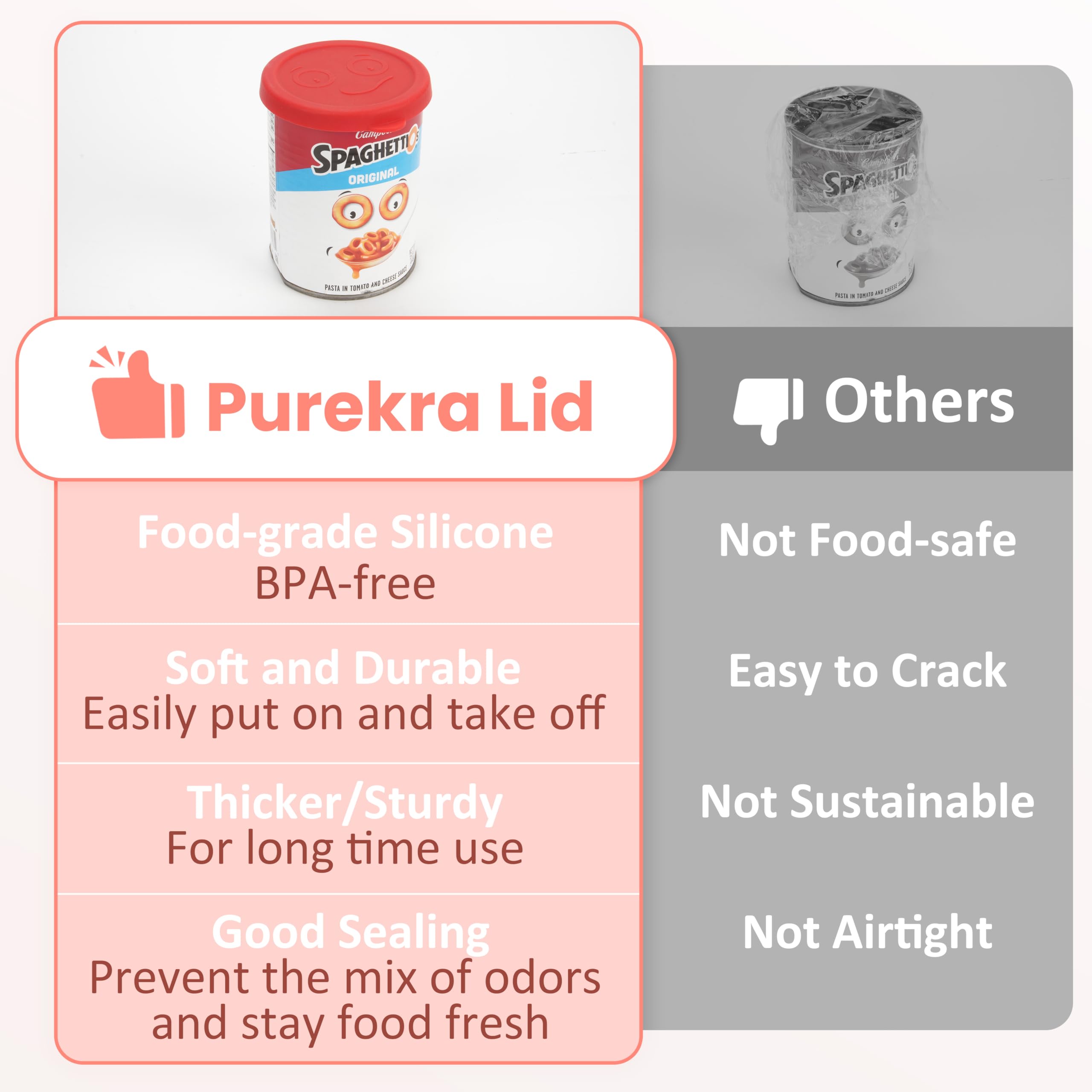 Purekra silicone can lid environmentally friendly reusable alternative to plastic wrap.