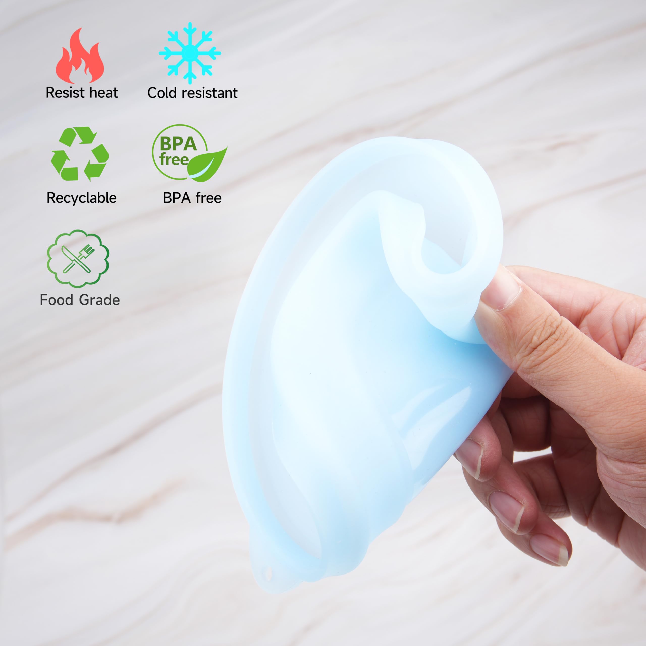 Purekra silicone lid on a frozen Corelle bowl demonstrates freezer-safe versatility
