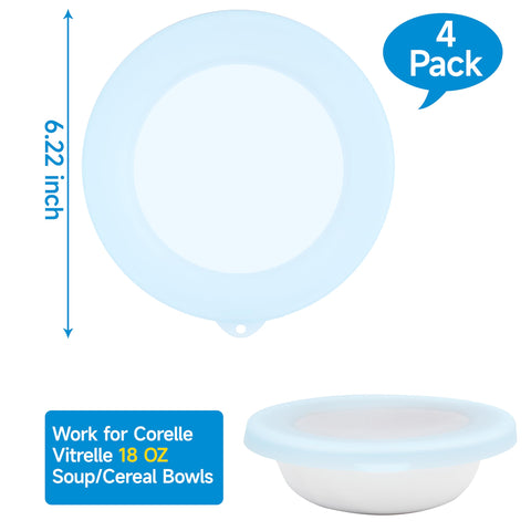 Purekra lid on Corelle 18-oz bowl shows microwave-safe convenience