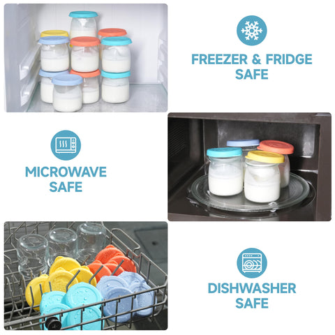 Purekra stackable flat lids help save fridge space.