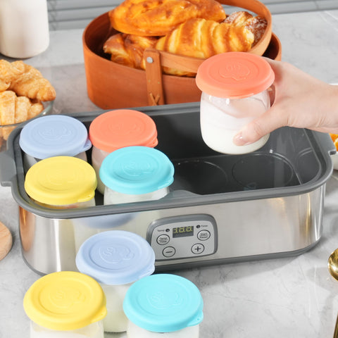 Purekra ultimate 6oz yogurt jar lids for precise portioning.