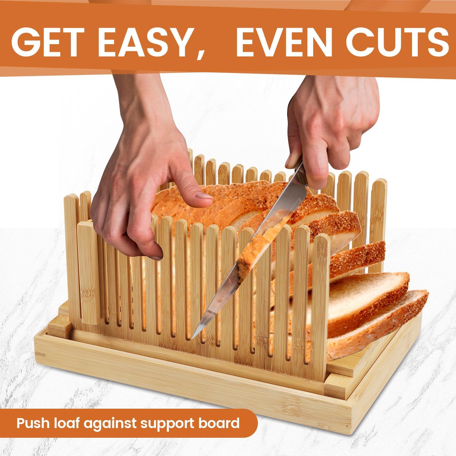 PURENJOY bamboo cutting board with easy-clean surface for quick maintenance.