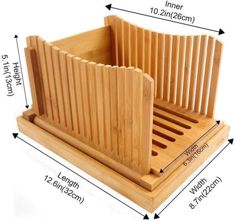 PURENJOY crumb tray included keeps counters tidy during slicing.