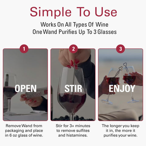 PureWine The Wand restores opened wine to a more natural taste.