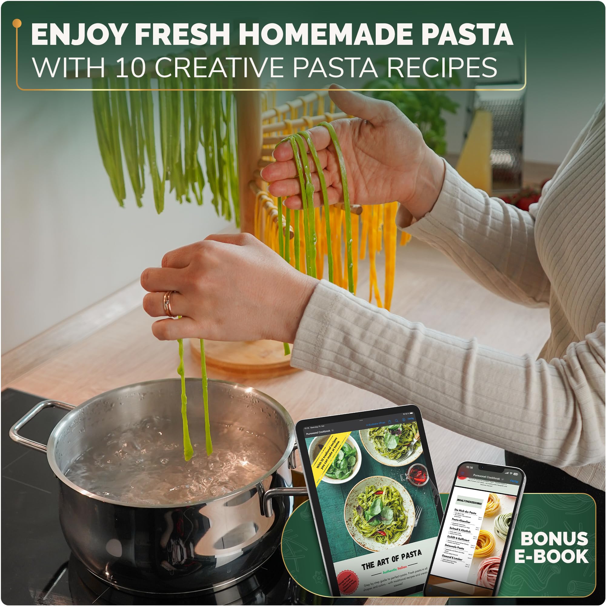 Purewood 16-arm drying system extended to handle multiple pasta varieties